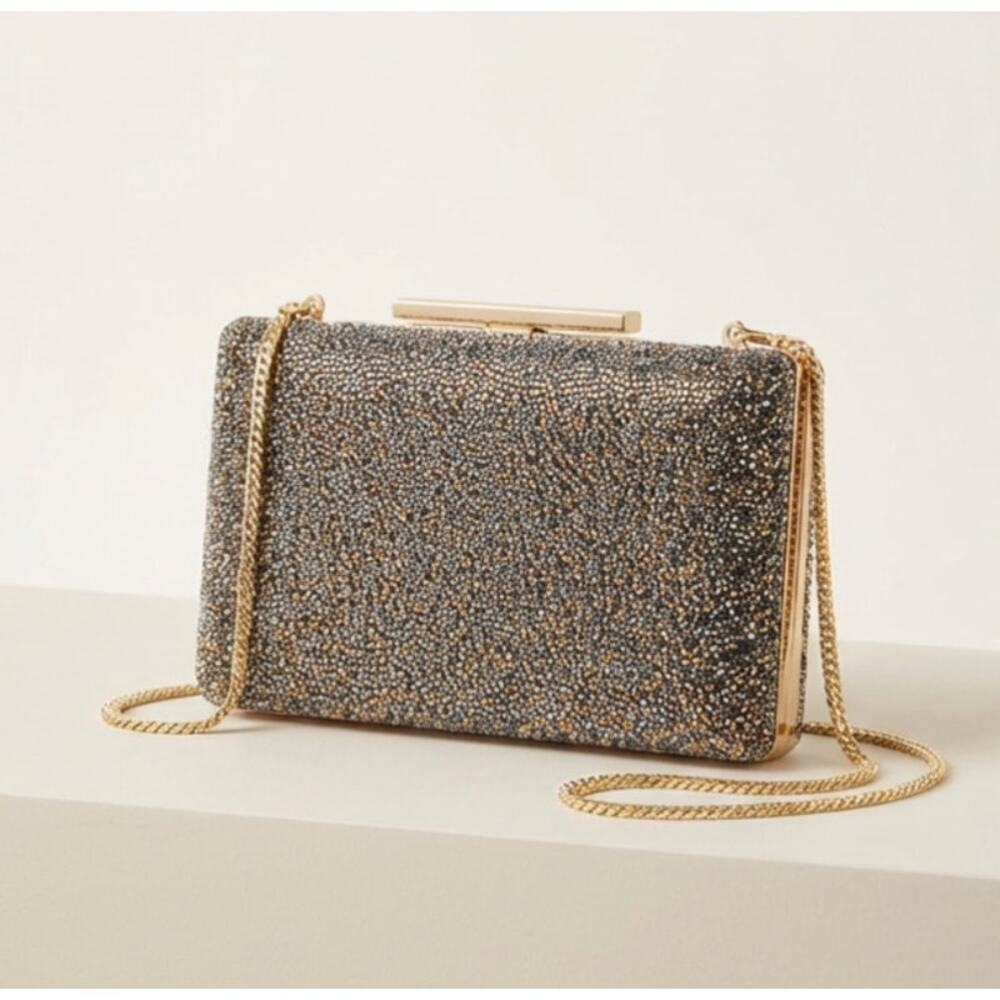 Vince Camuto Gold and Silver Clutch